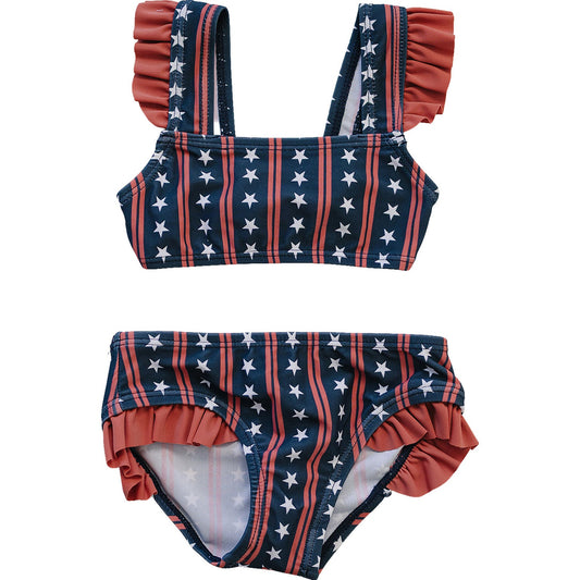 americana ruffle bikini set