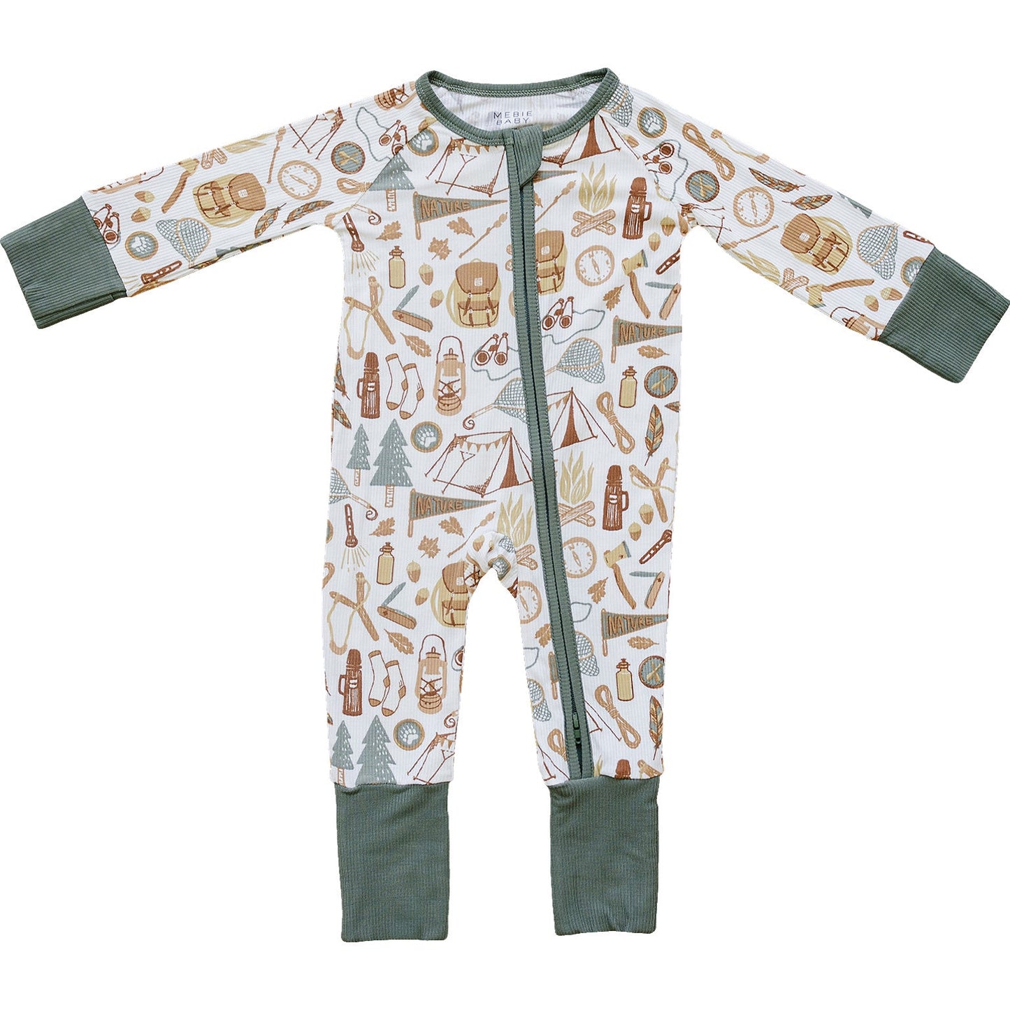 camping trip ribbed bamboo pajamas // ZIPPY