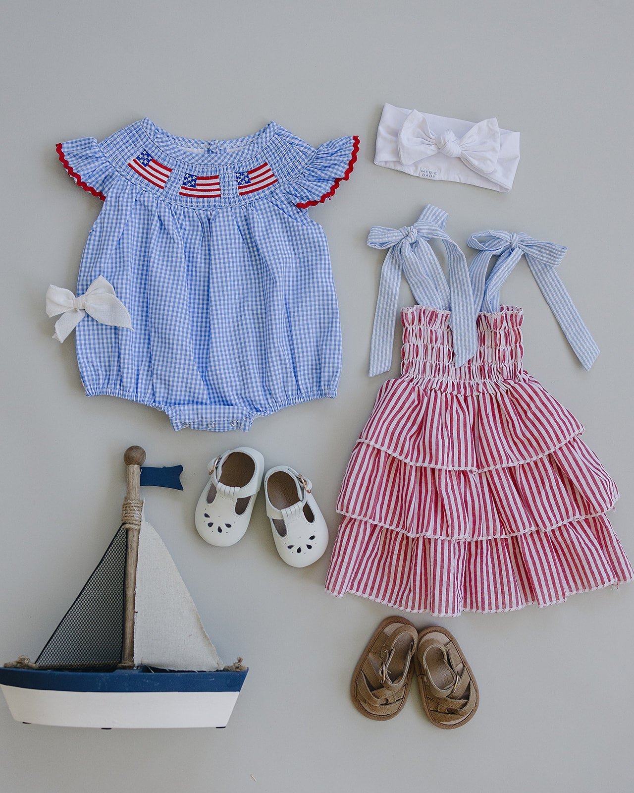 stripe ruffle dress