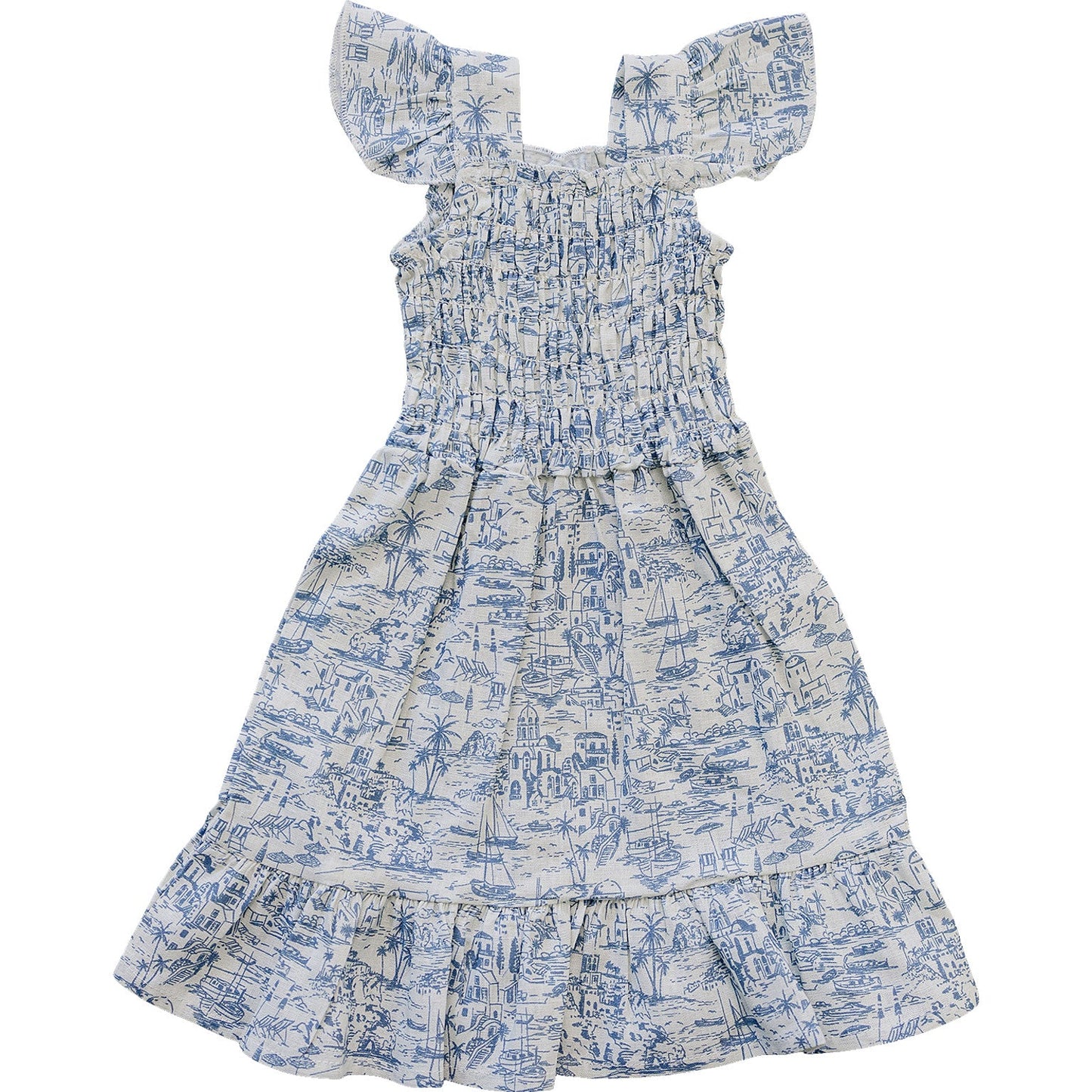 santorini smocked dress