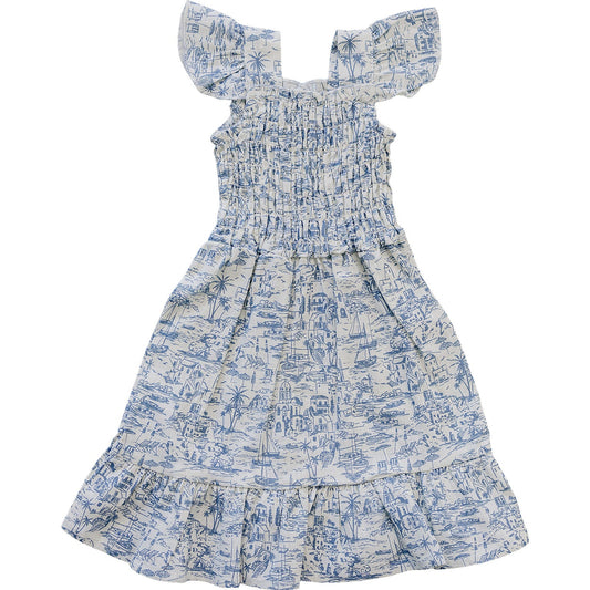 santorini smocked dress