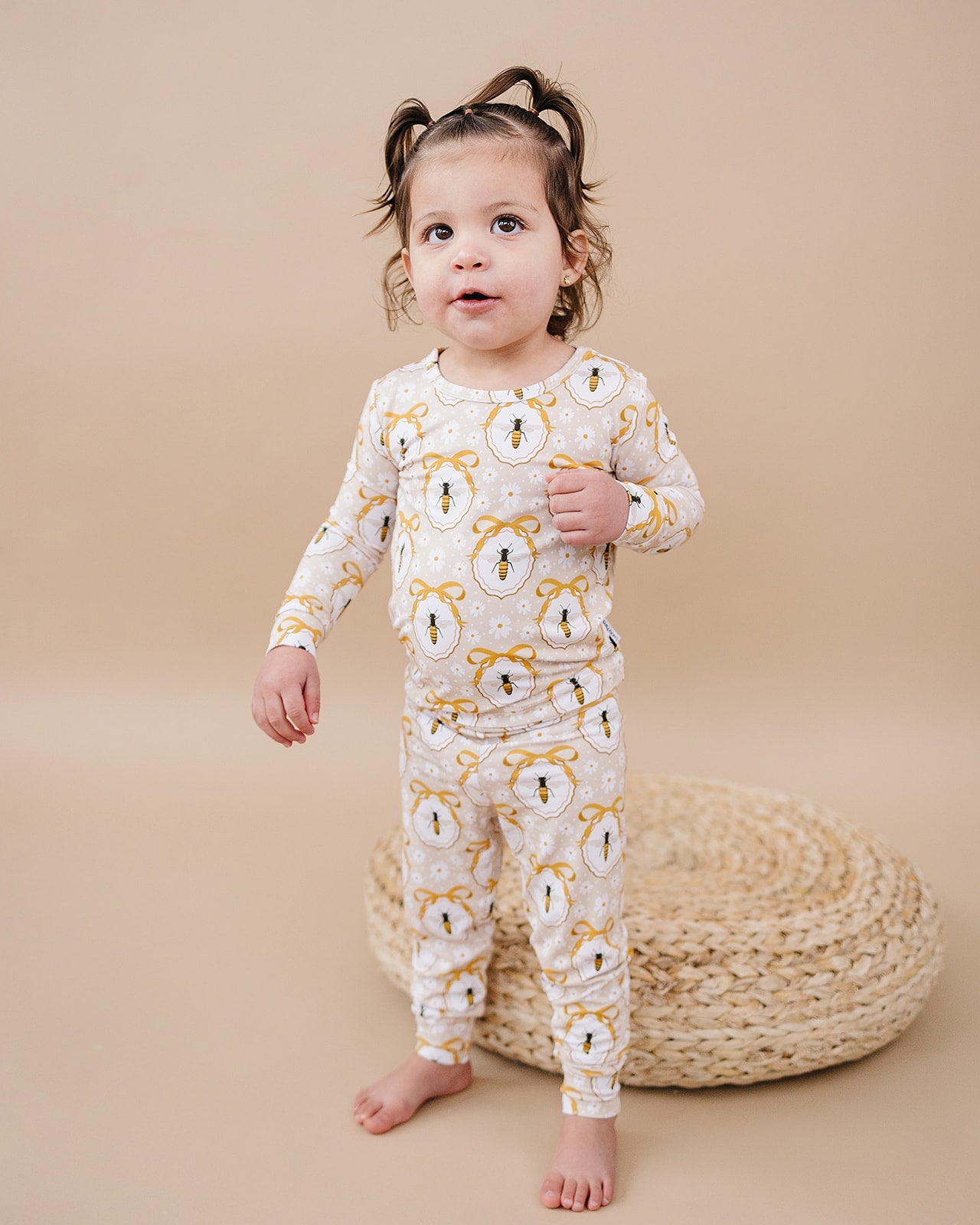 honey bee bamboo pajamas // LONG-SLEEVE TWO-PIECE SET