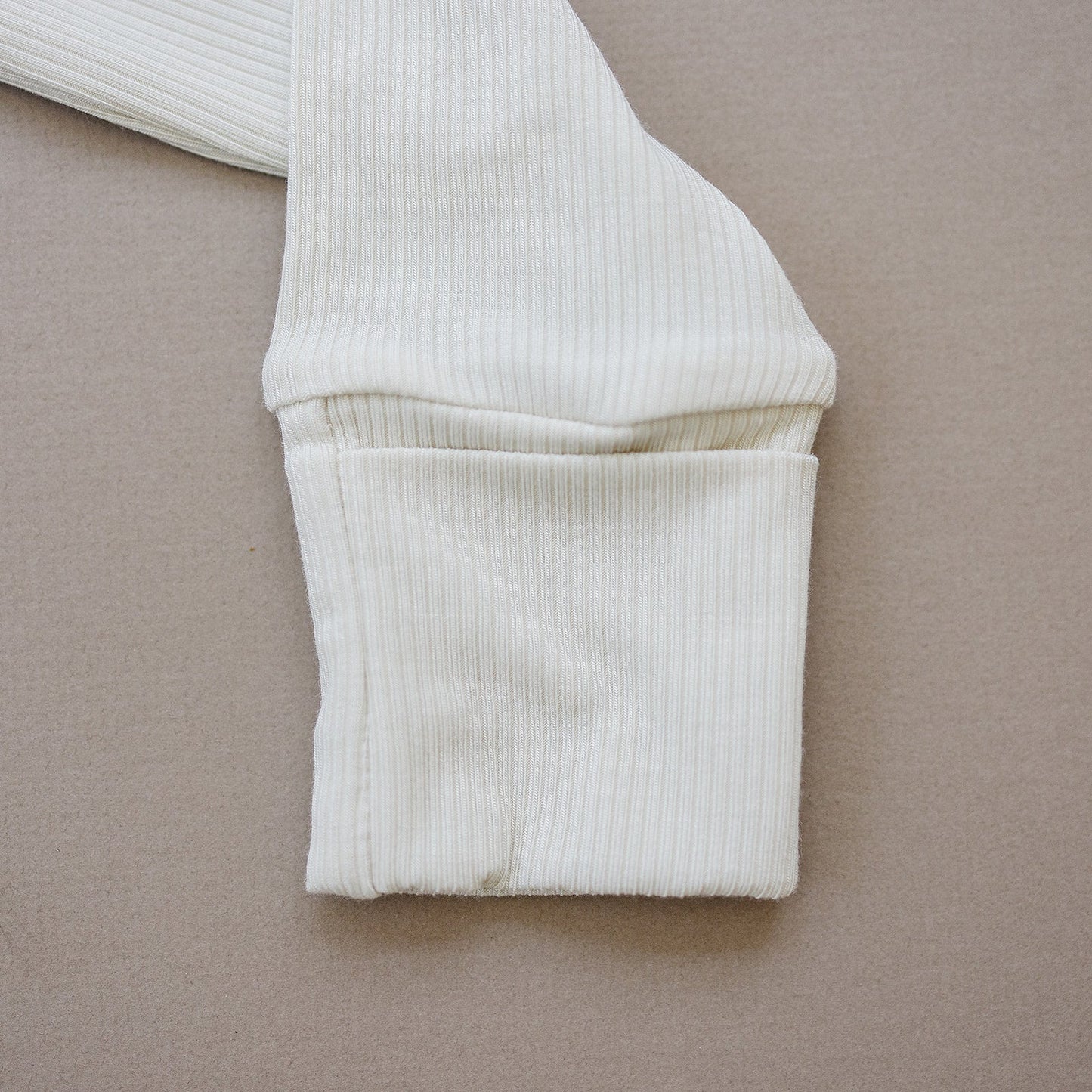 cream ribbed bamboo pajamas // ZIPPY