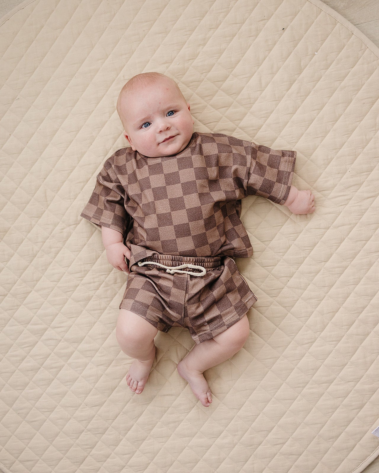 shorts set // espresso checkered
