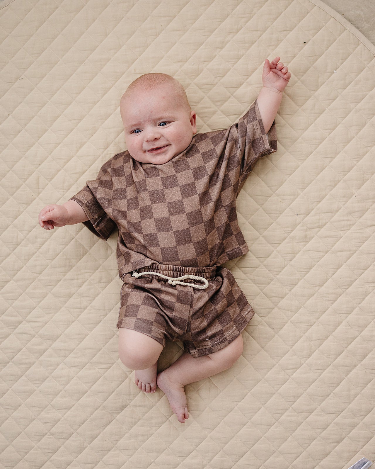 shorts set // espresso checkered
