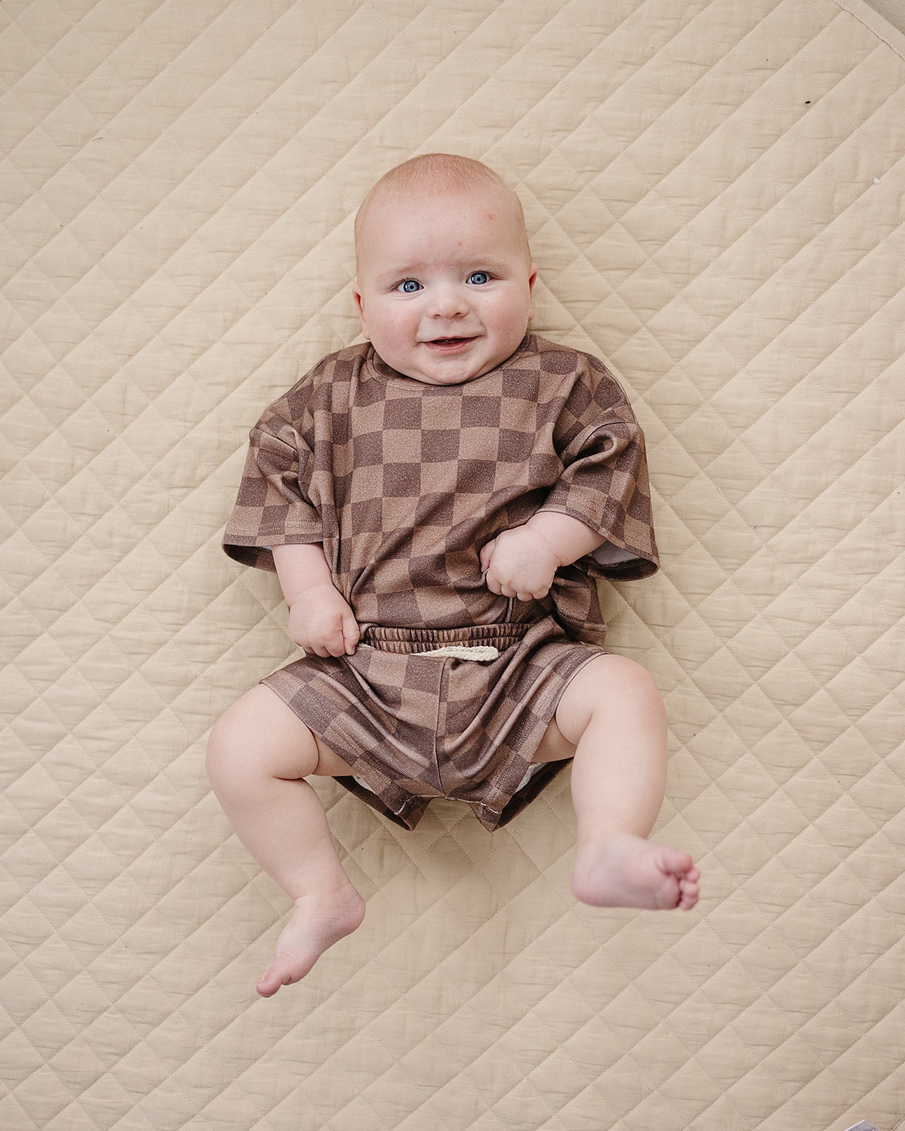 shorts set // espresso checkered