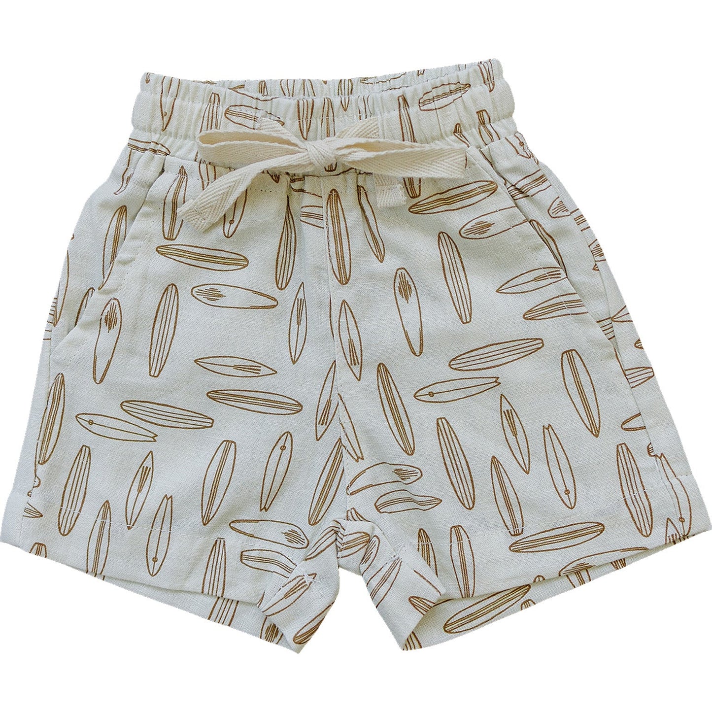 surfboard linen cotton shorts