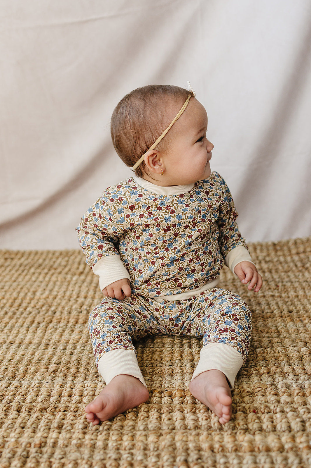 desert floral french terry set