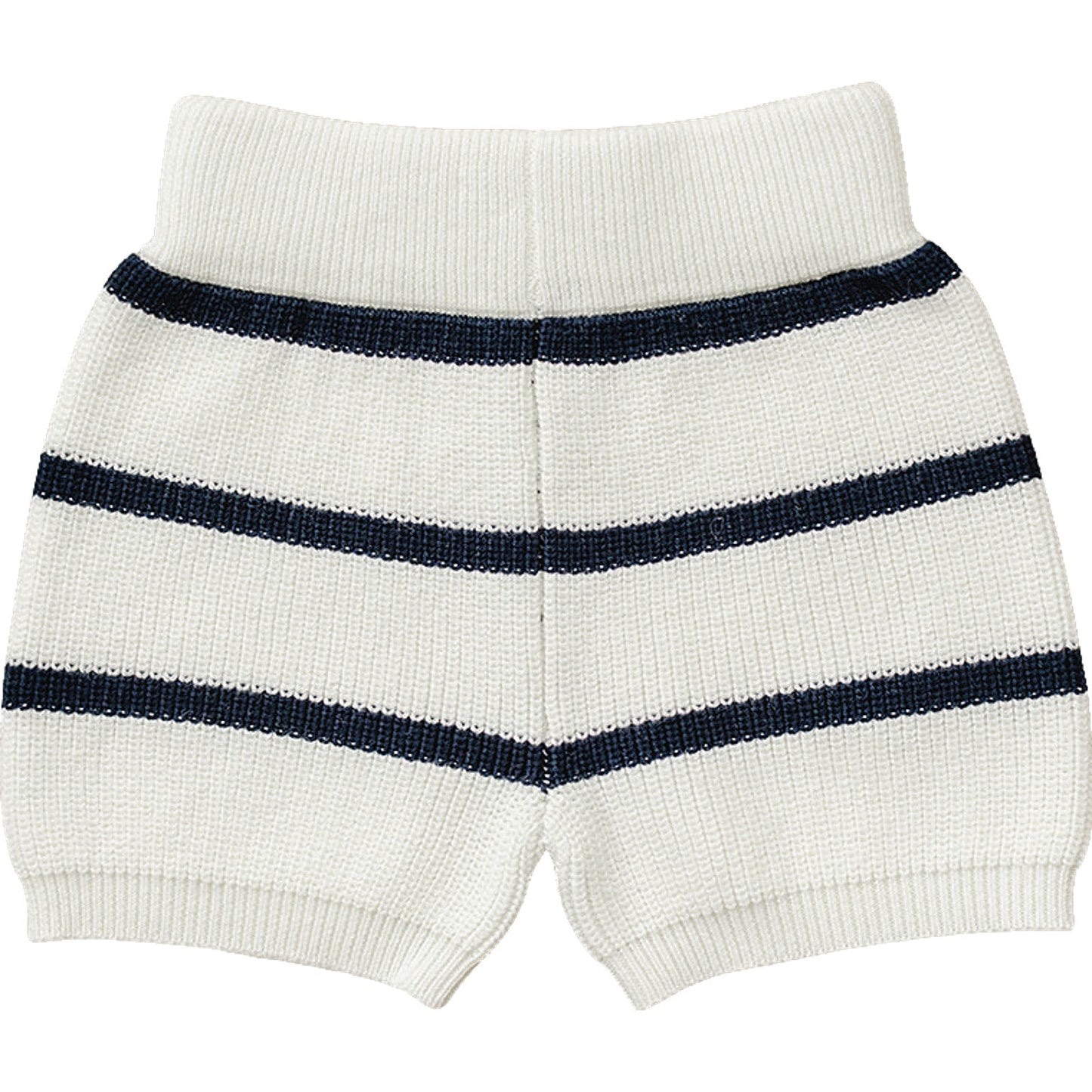 knit shorts // navy stripe