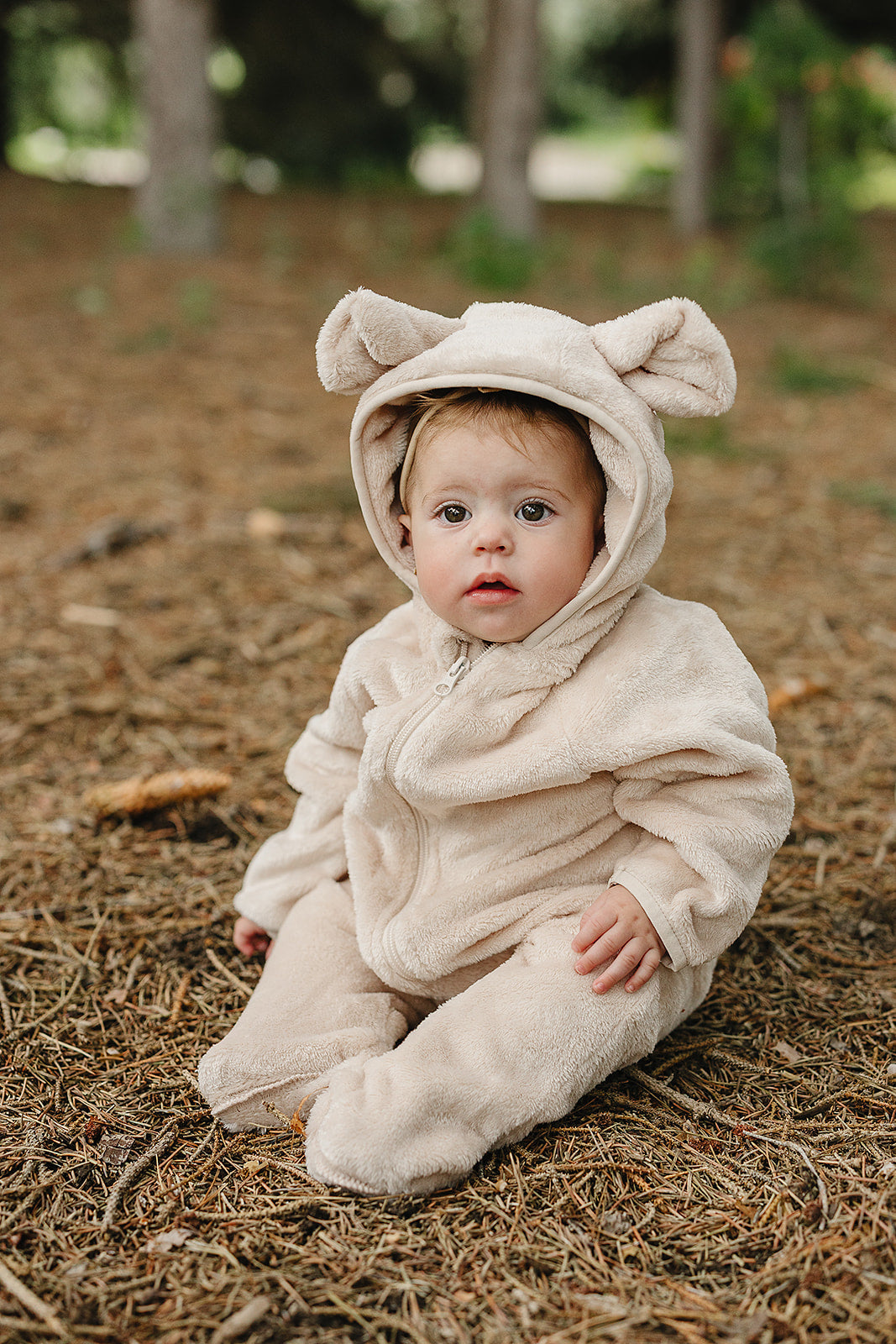 fleece bear hooded zipper