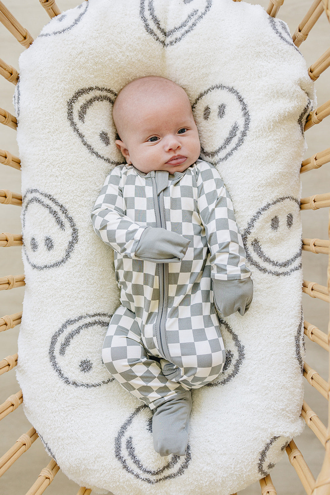 light green checkered bamboo pajamas // ZIPPY