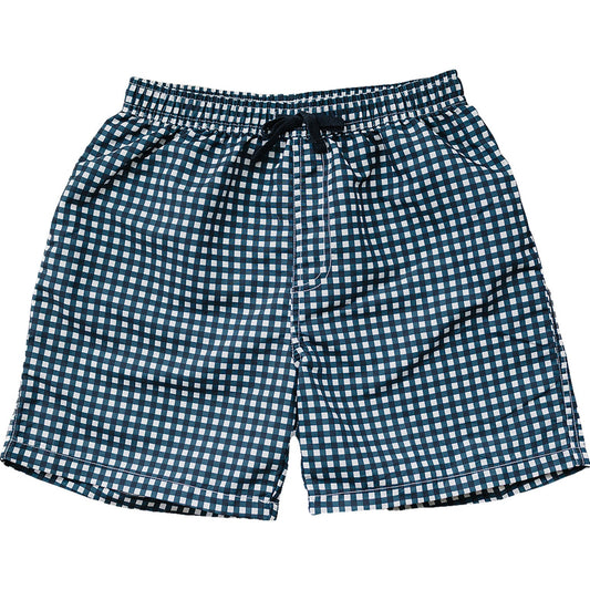 adult men’s swim shorts // navy gingham