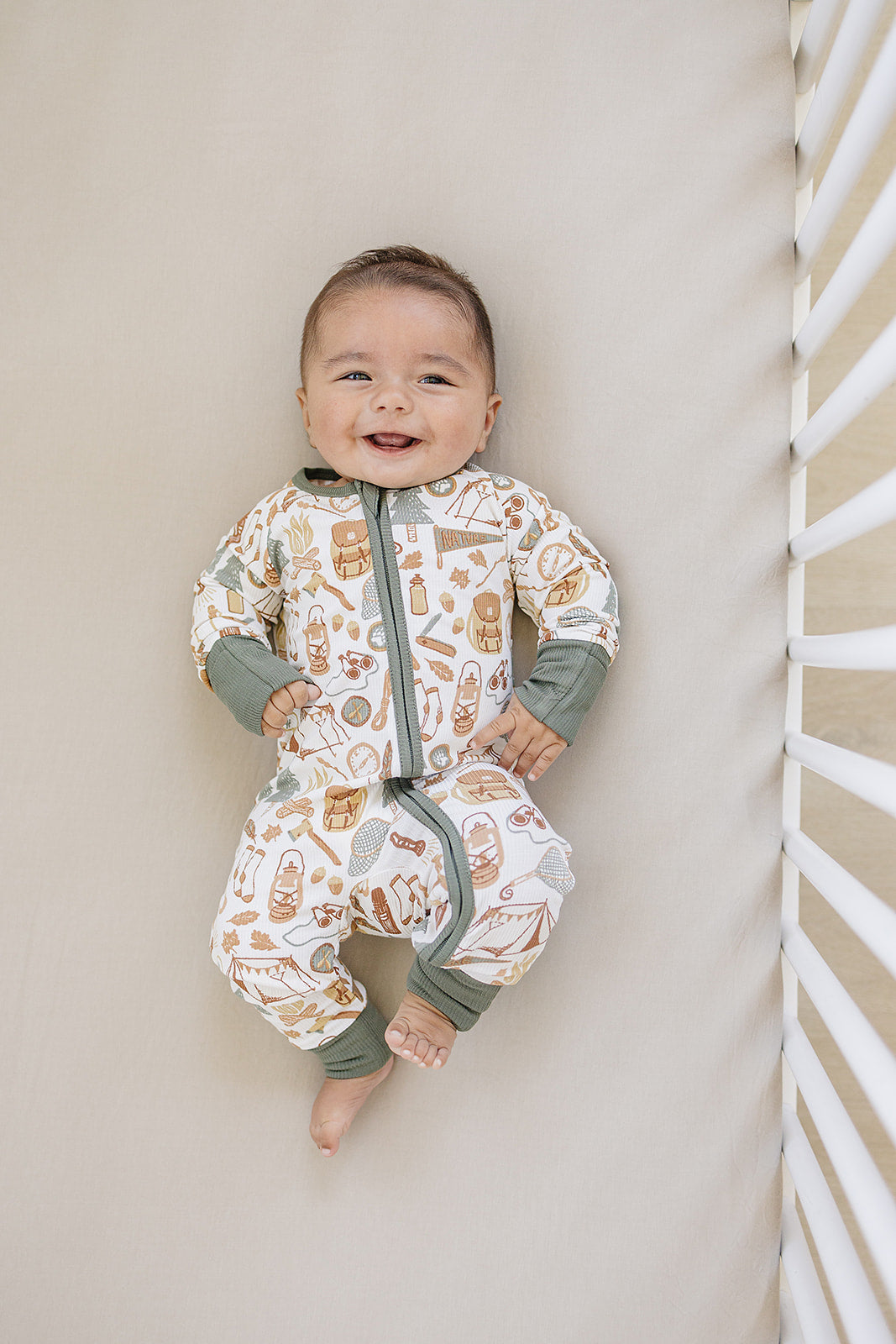 camping trip ribbed bamboo pajamas // ZIPPY