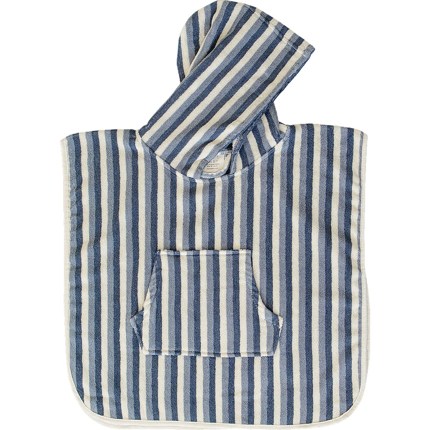 organic cotton beach poncho // blue stripe (sizing up to 7-10 years)