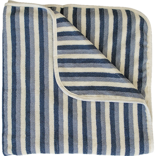 organic cotton beach towel // blue stripe