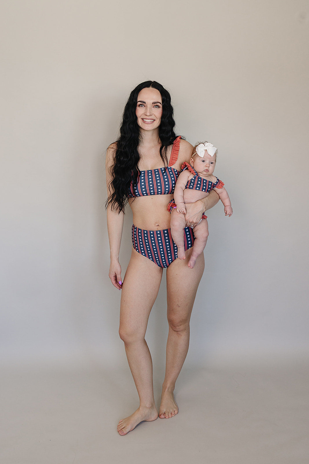 americana ruffle bikini set