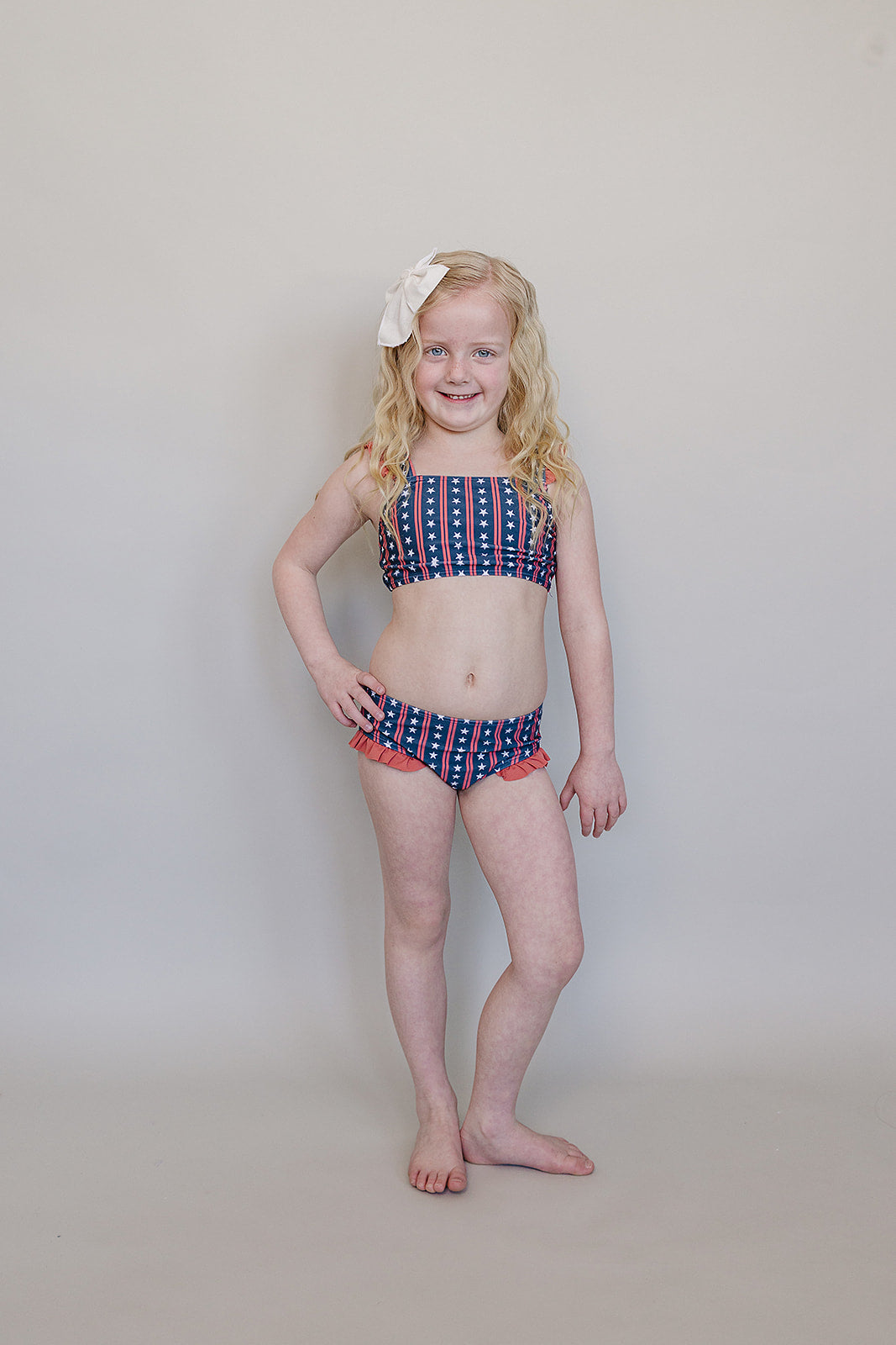 americana ruffle bikini set