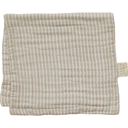 muslin burp cloth // taupe stripe