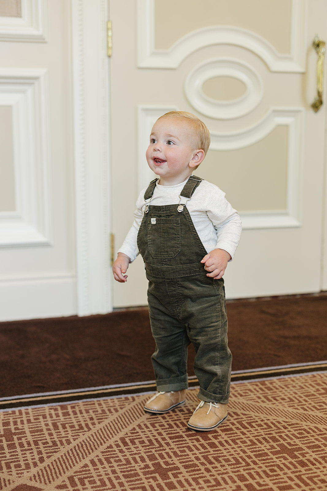 green corduroy overalls