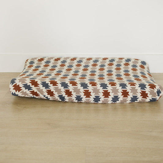muslin changing pad cover // western aztec