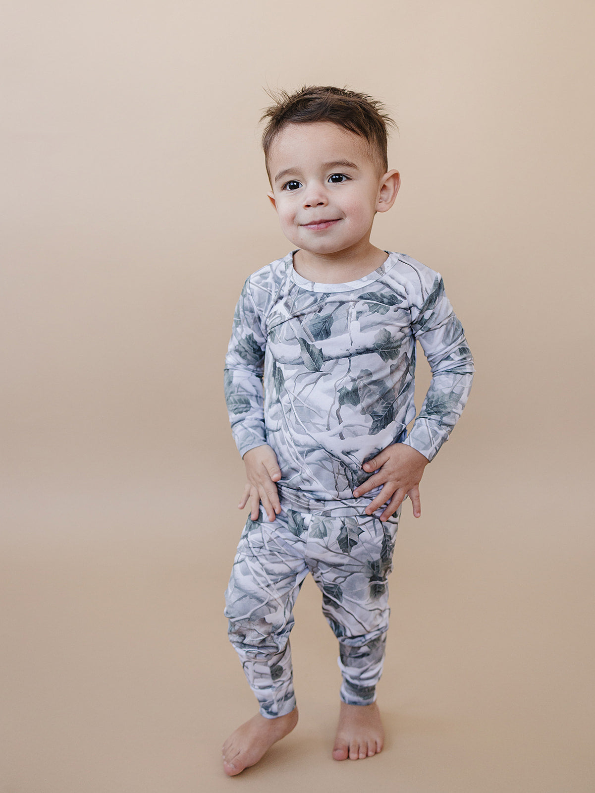 camo bamboo pajamas // LONG-SLEEVE TWO-PIECE SET