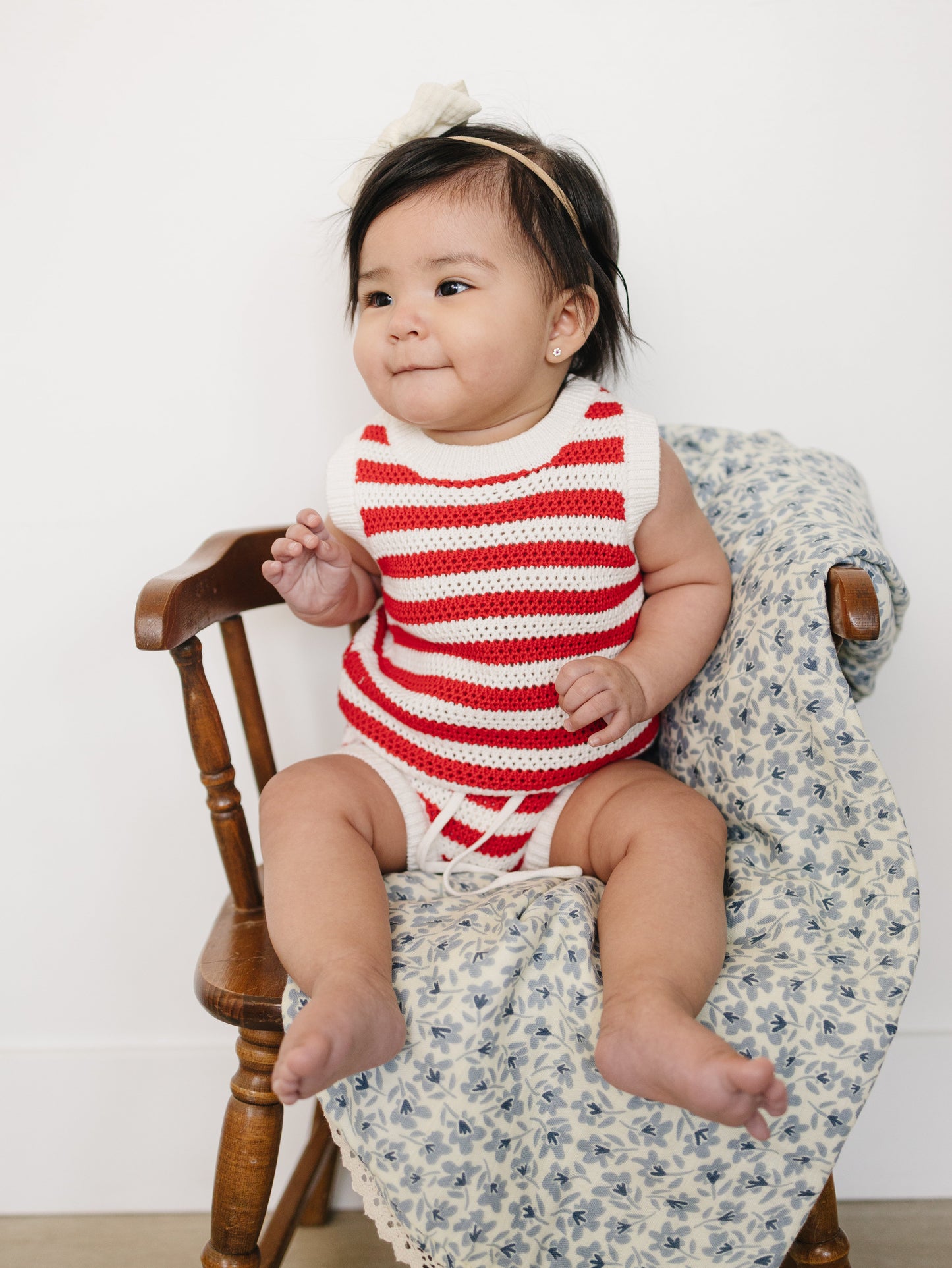 red stripe knit bloomer tank set