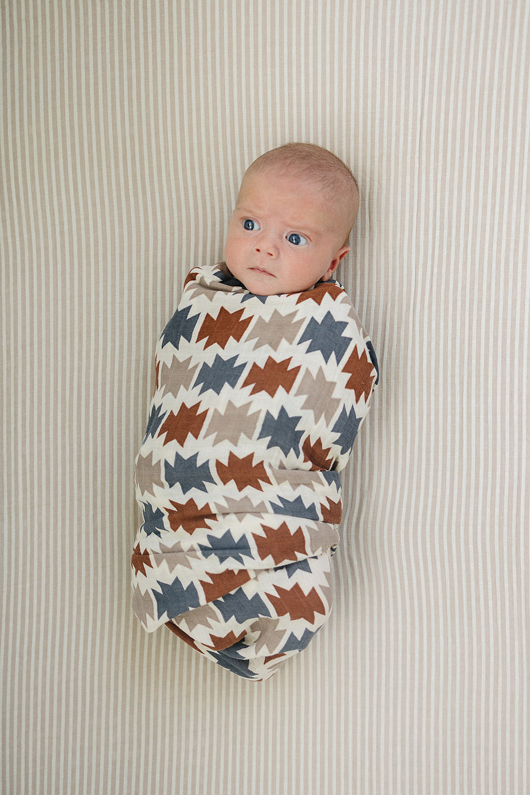 muslin swaddle blanket // western aztec