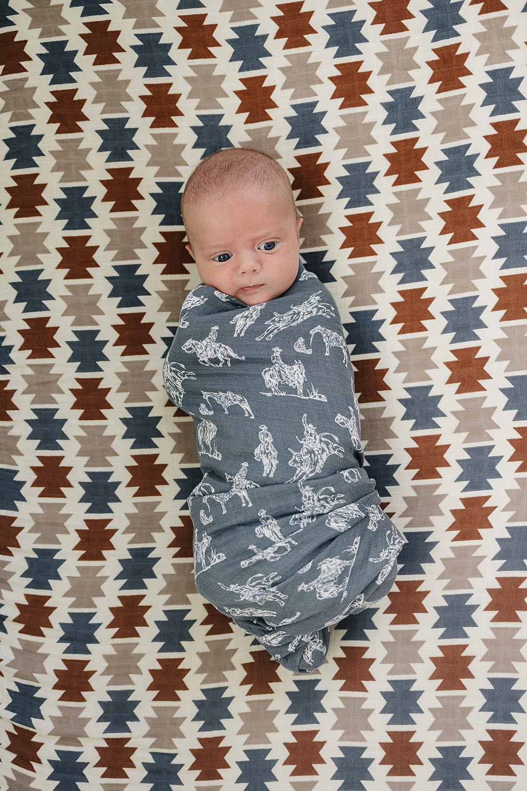 muslin swaddle blanket // wild west