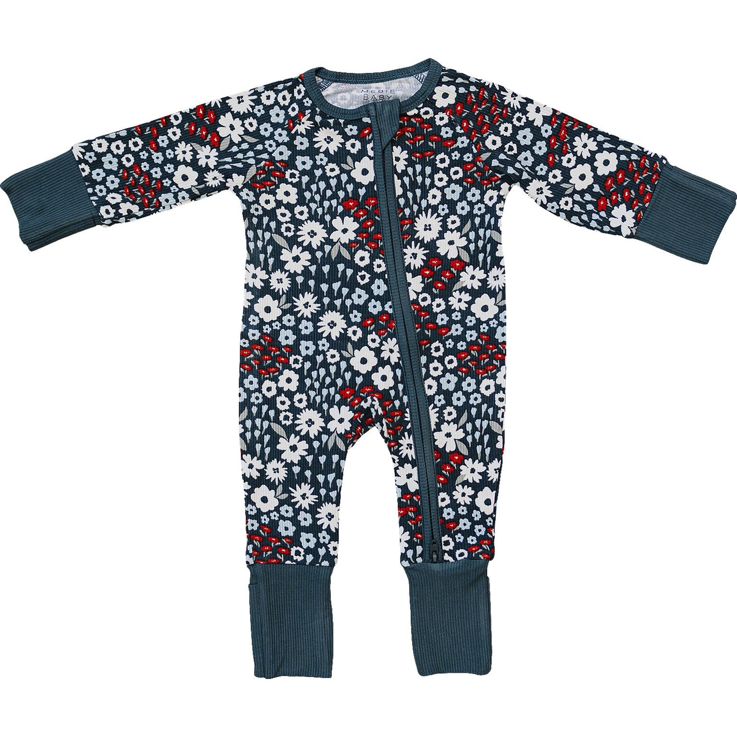 americana floral ribbed bamboo pajamas // ZIPPY