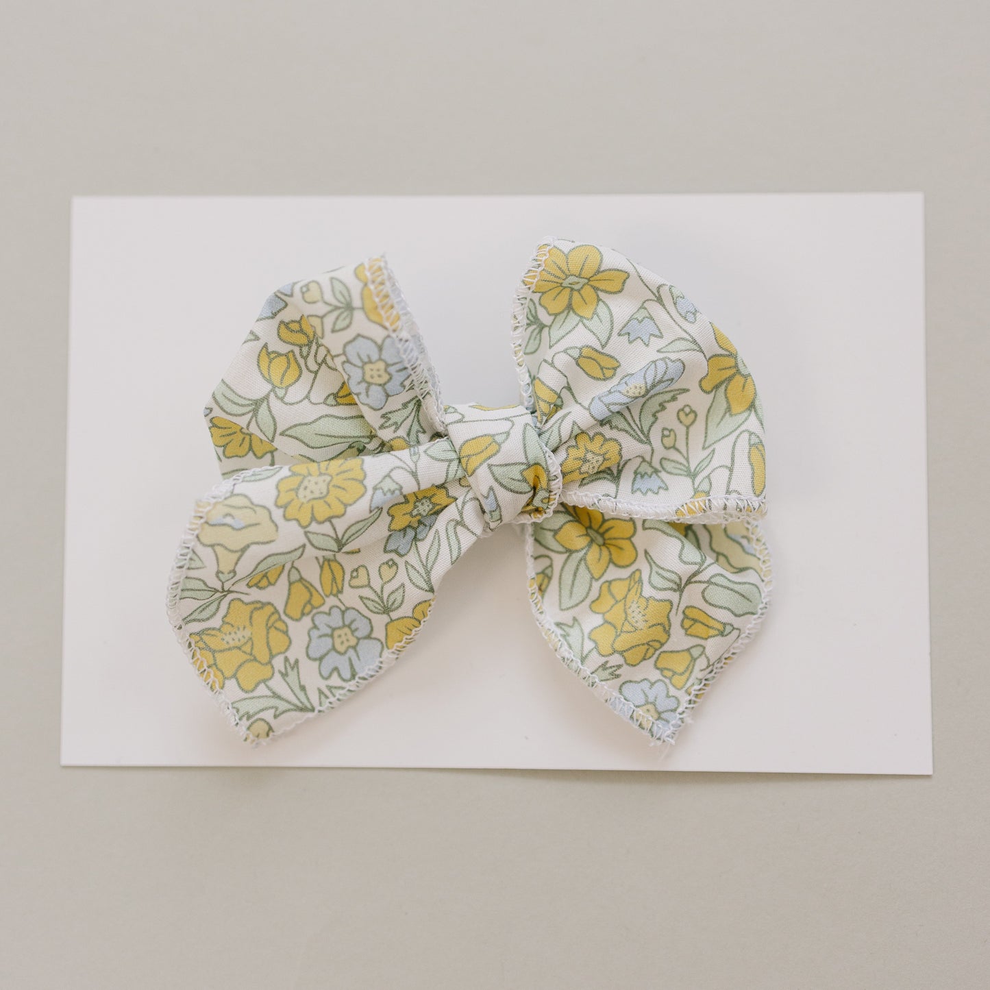 easter hair bows // blue bunny and sunny floral