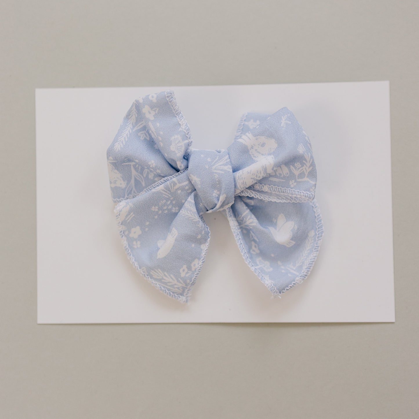 easter hair bows // blue bunny and sunny floral