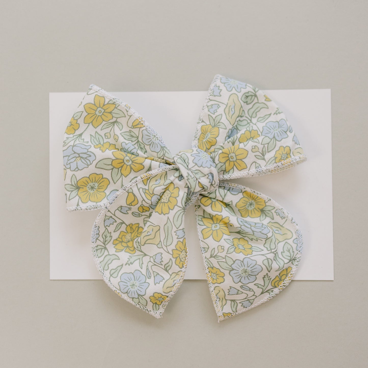 easter hair bows // blue bunny and sunny floral