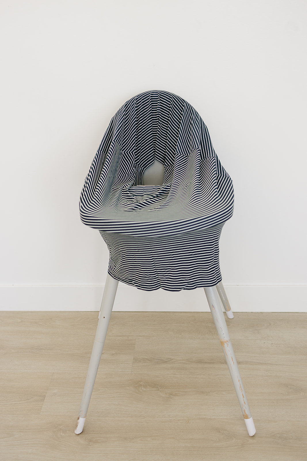 ribbed bamboo multi-use cover // navy stripes
