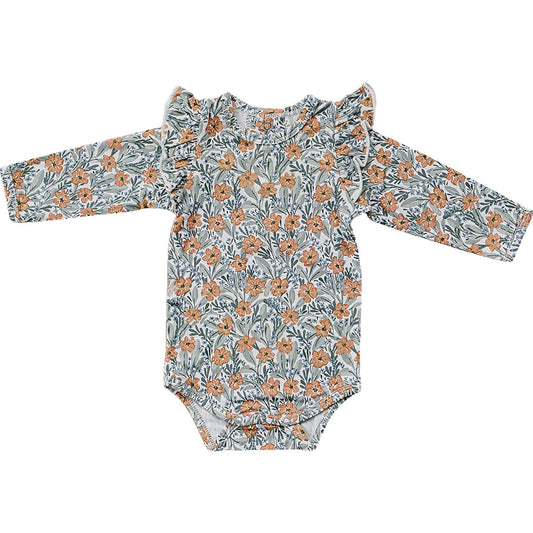 ruffle sleeve bamboo bodysuit // dainty meadow