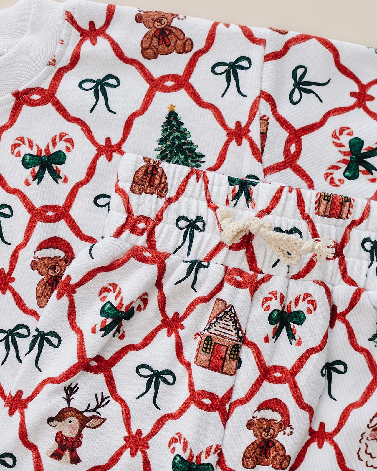 jogger set // christmas bear