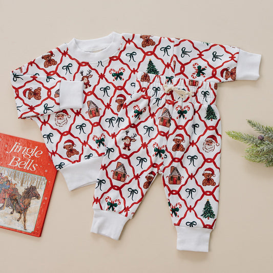 jogger set // christmas bear