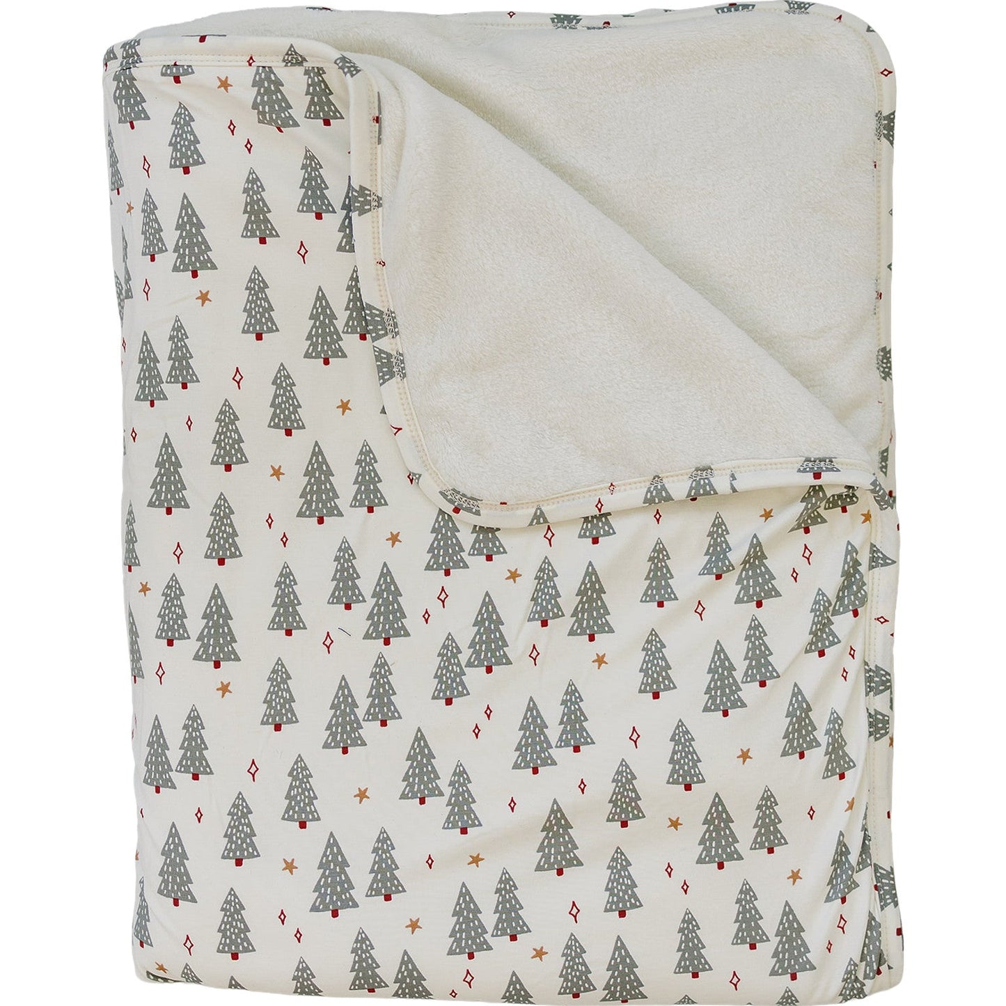 bamboo fleece quilt // christmas trees