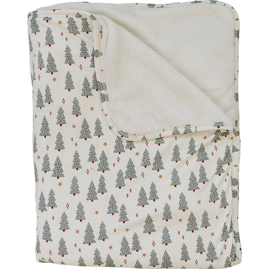 bamboo fleece quilt // christmas trees