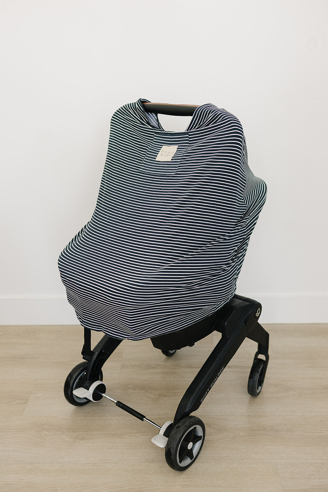 ribbed bamboo multi-use cover // navy stripes