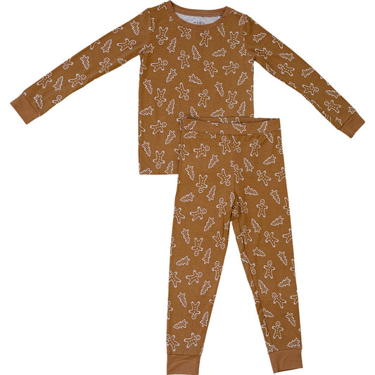 gingerbread bamboo pajamas // LONG-SLEEVE TWO-PIECE SET