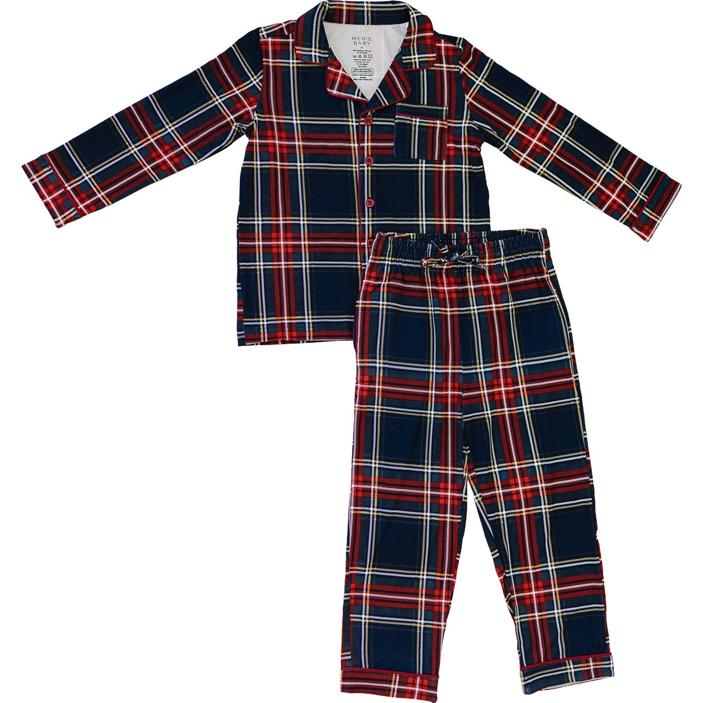 collared bamboo pajama set // christmas plaid (*comes in adult matching*)