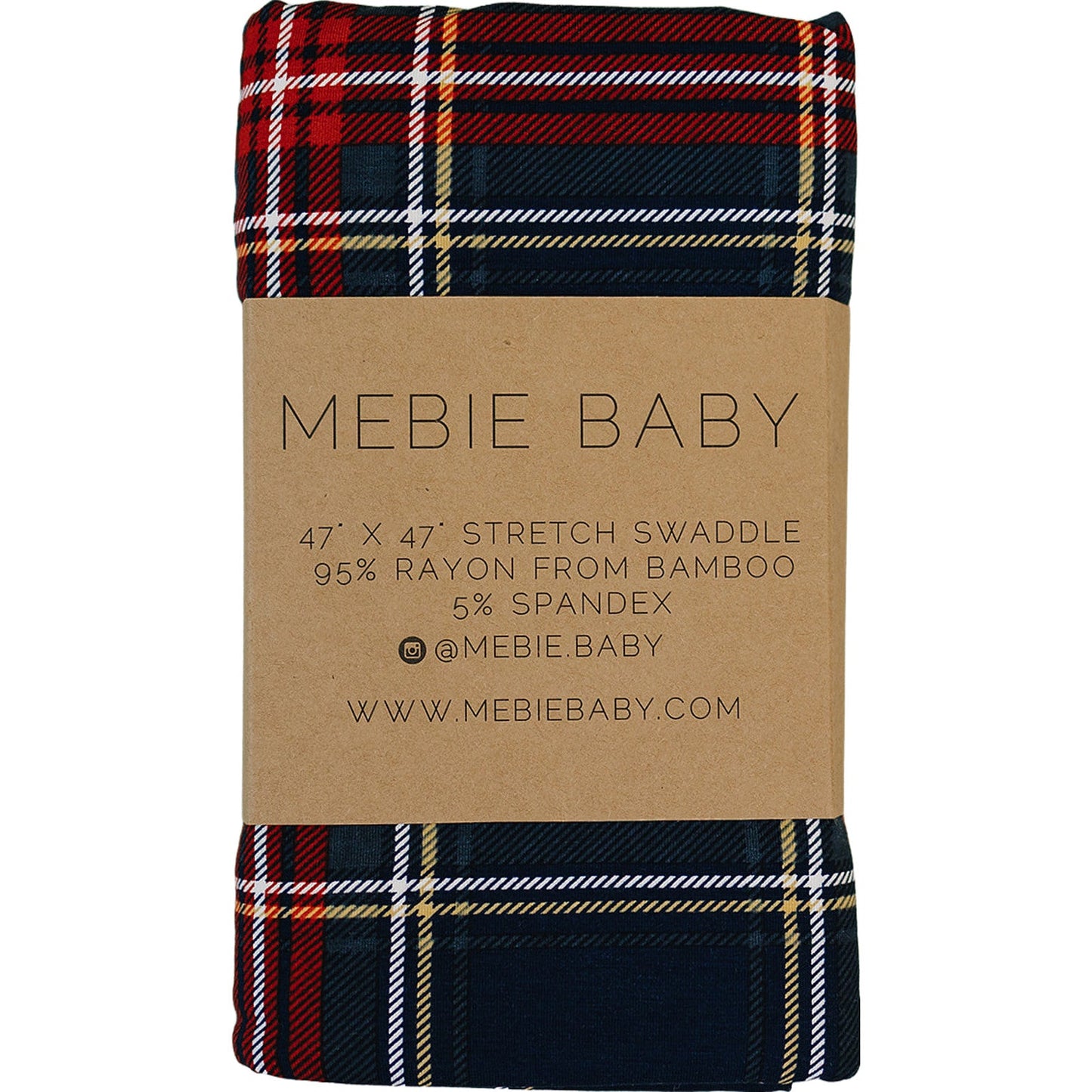 bamboo stretch swaddle // christmas plaid