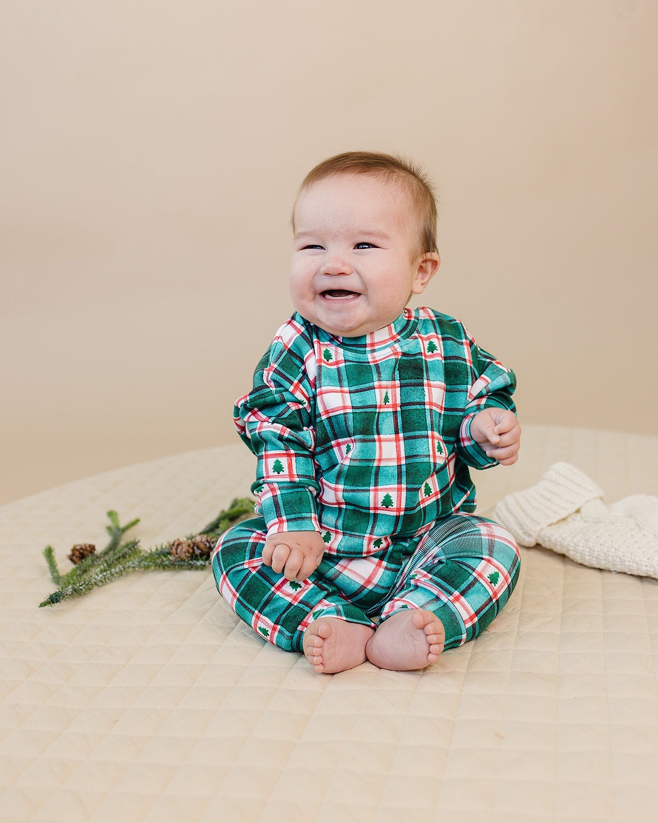 jogger set // winter plaid