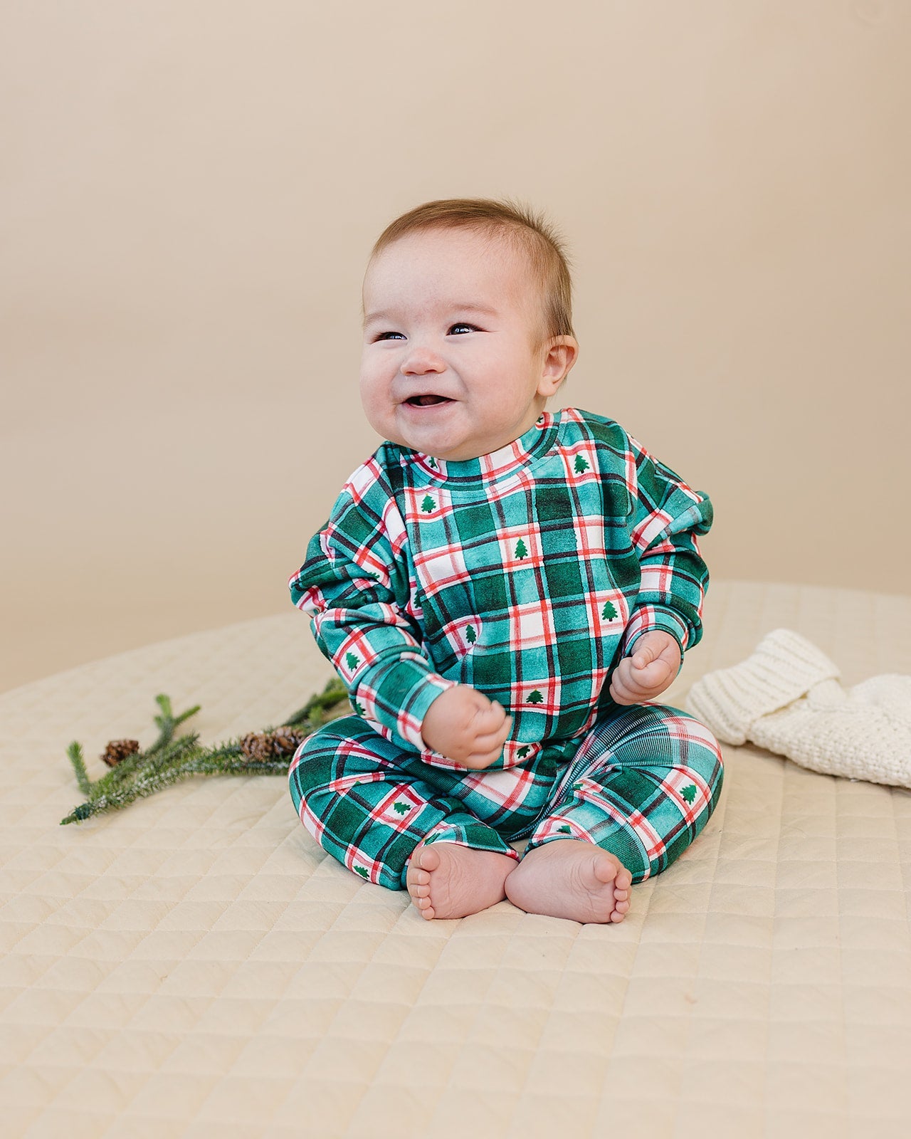 jogger set // winter plaid