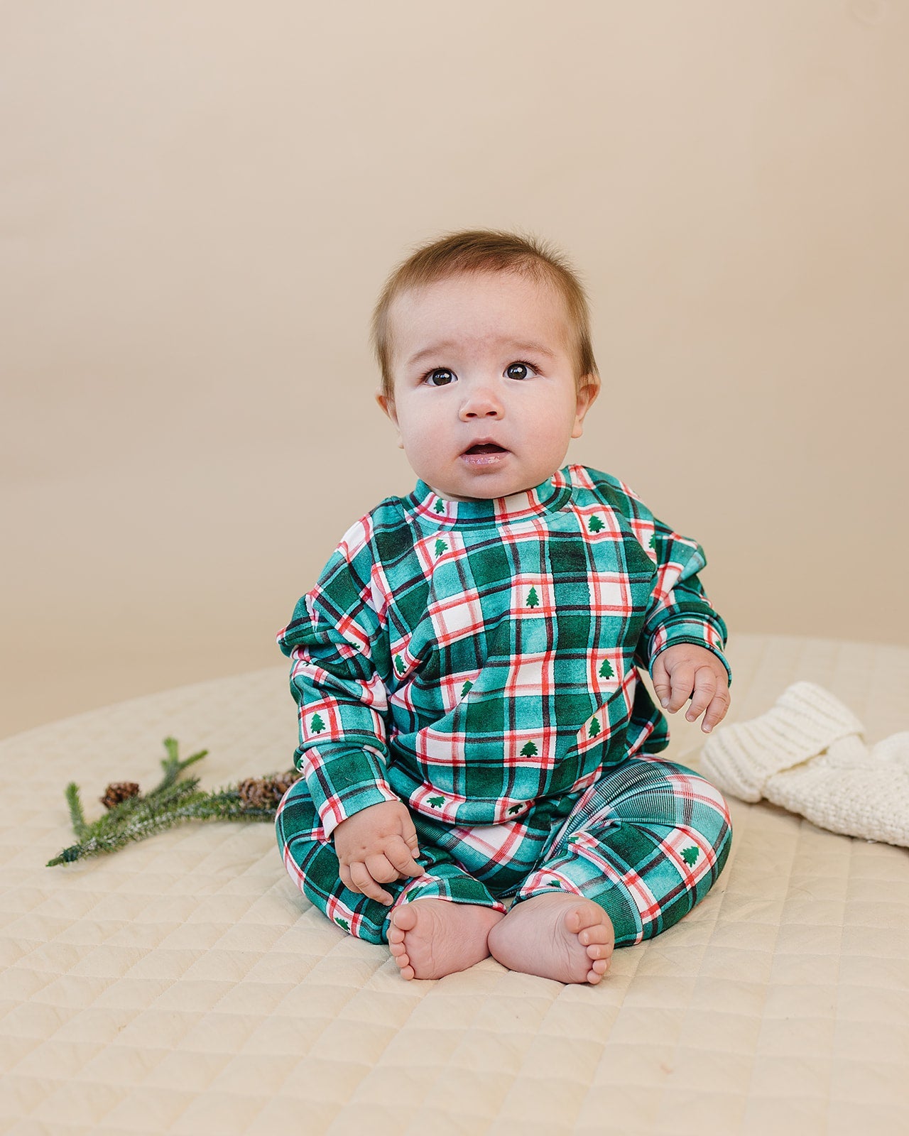 jogger set // winter plaid