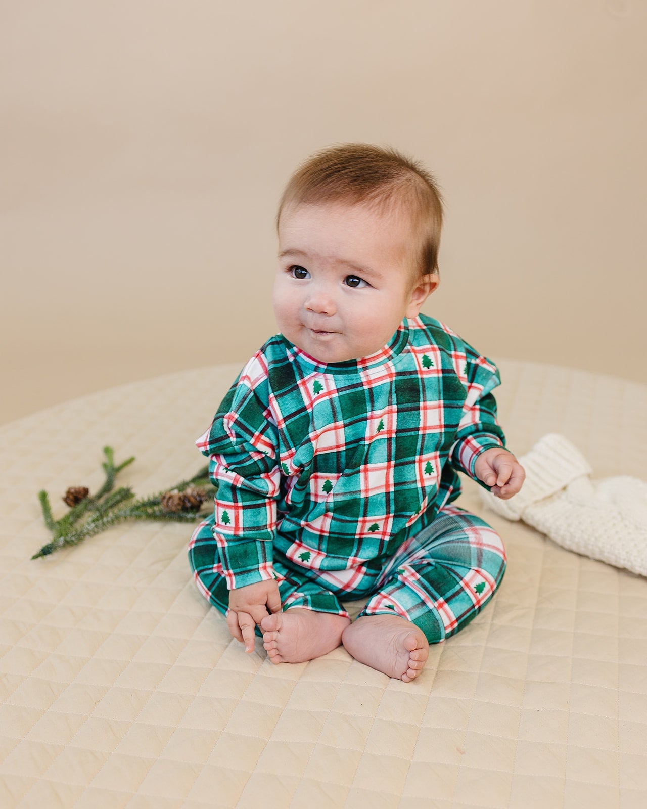 jogger set // winter plaid