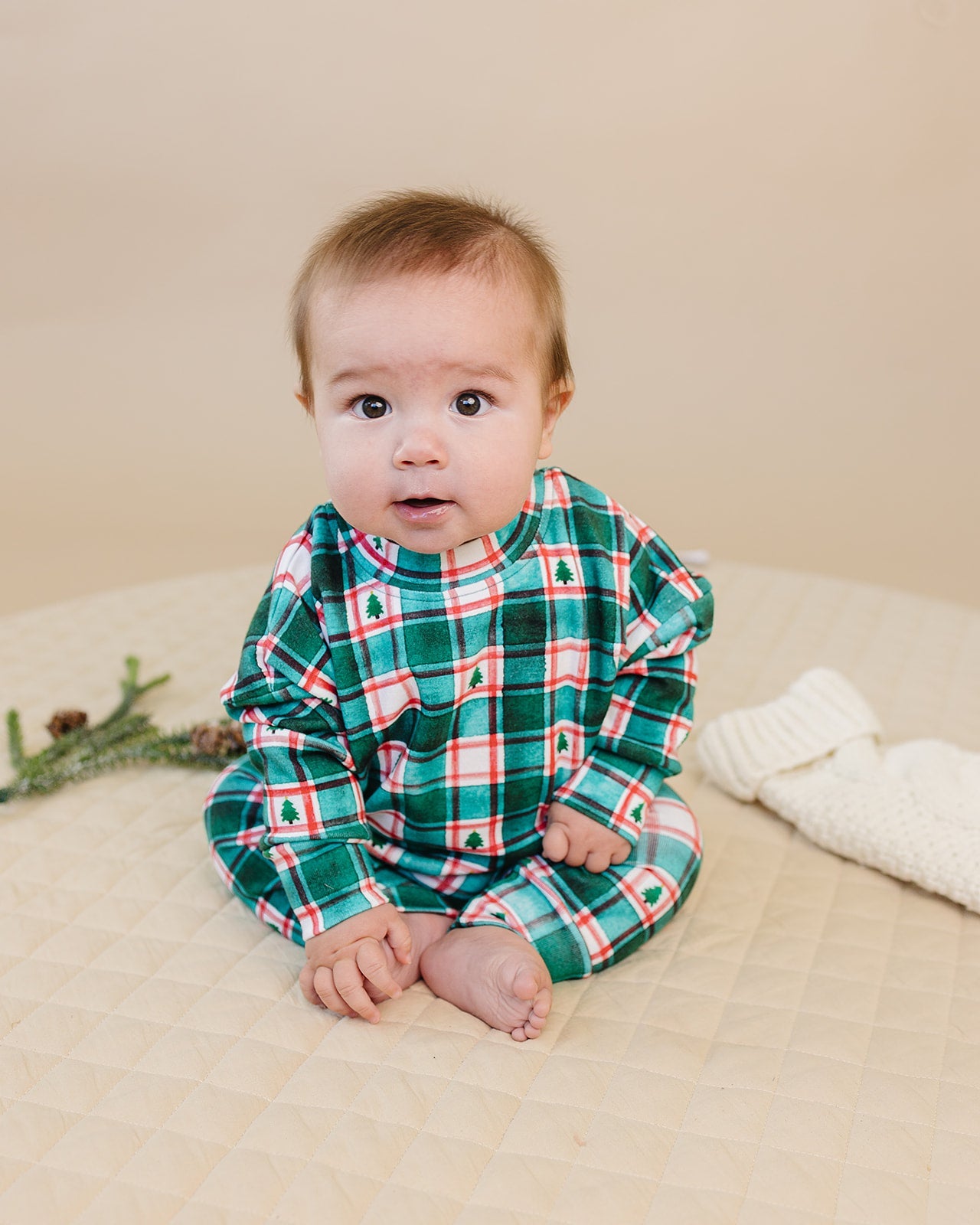 jogger set // winter plaid