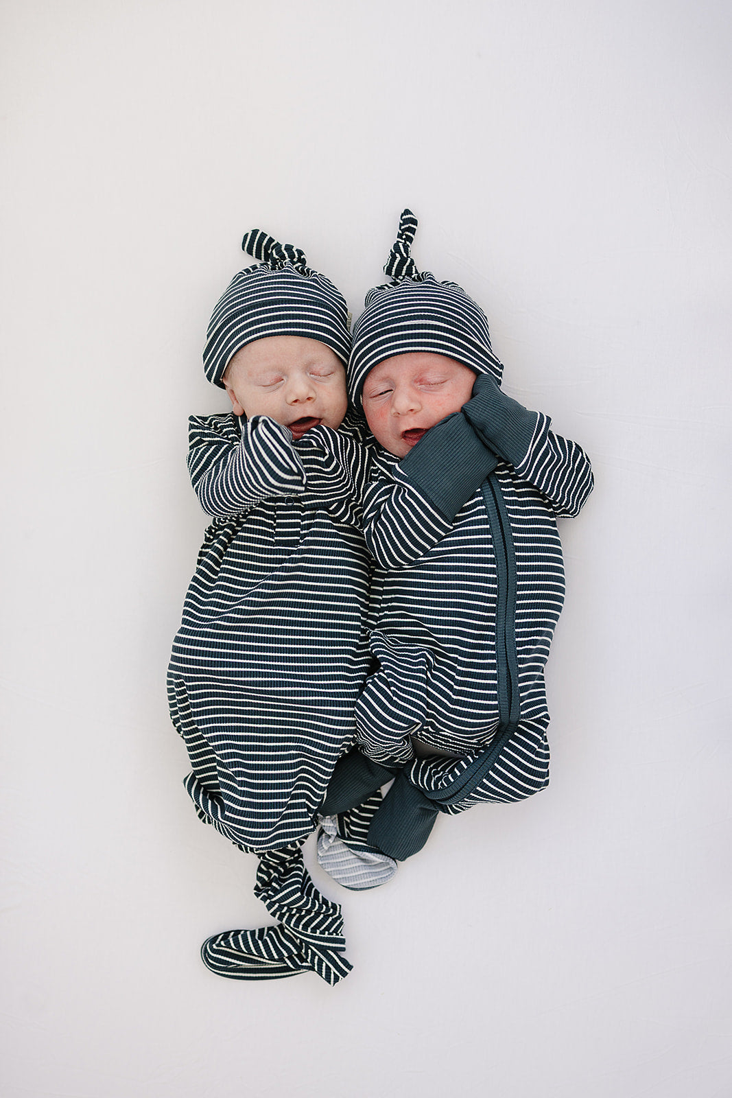 bamboo knot gown // navy stripes