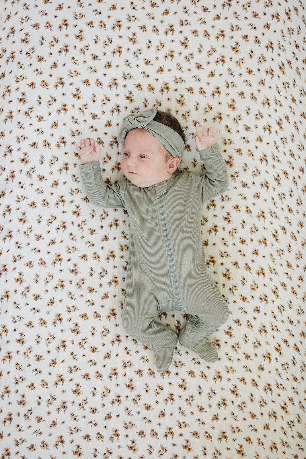 muslin crib sheet // blooms