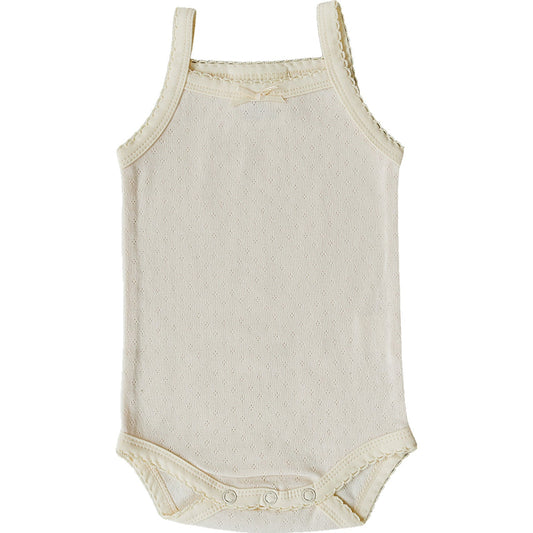 yellow pointelle tank bodysuit